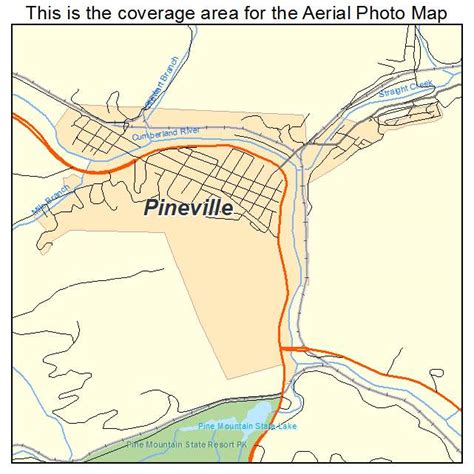 Aerial Photography Map of Pineville, KY Kentucky