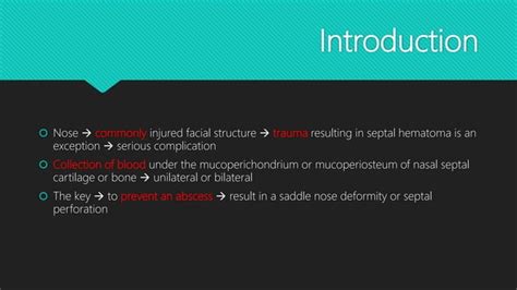 Nasal Septal Hematoma Drainage | PPT