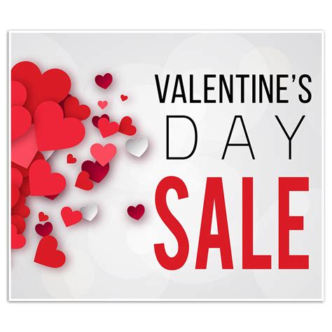 Valentine’s Day Sale Business Window Retail Sale Sign - Party Decorations