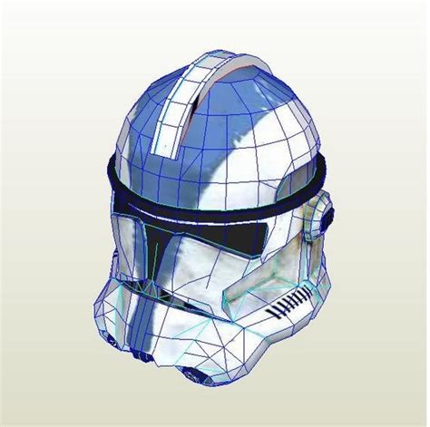 Clone trooper helmet Star Wars DIY printable paper model