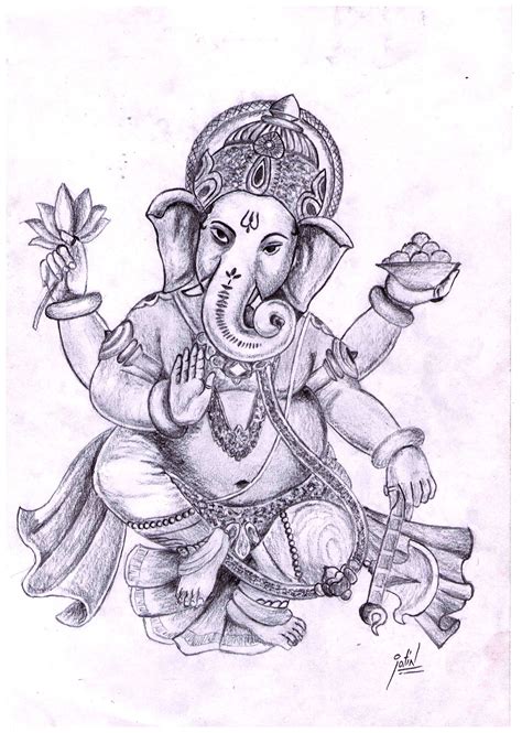 Pencil Sketch Of Lord Ganesha | Lord ganesha paintings, Ganesha ...