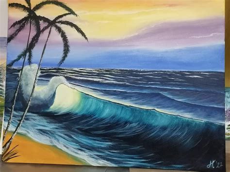 Tropical Seascape Bob Ross by anestezijaart on DeviantArt