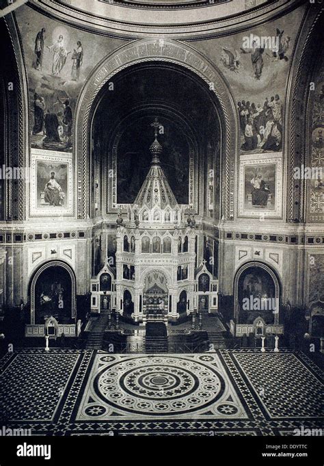 Interior view of the Cathedral of Christ the Saviour, Moscow, Russia, 1883. Creator: Unknown ...