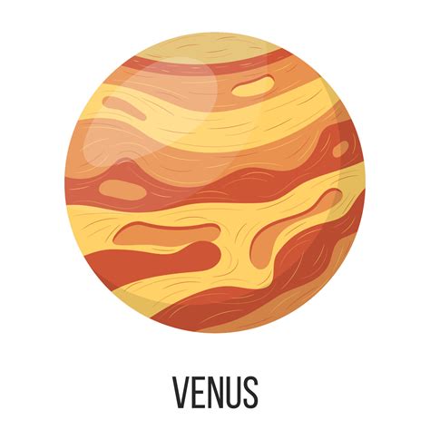 venus planeta aislado sobre fondo blanco. planeta del sistema solar. ilustración de vector de ...