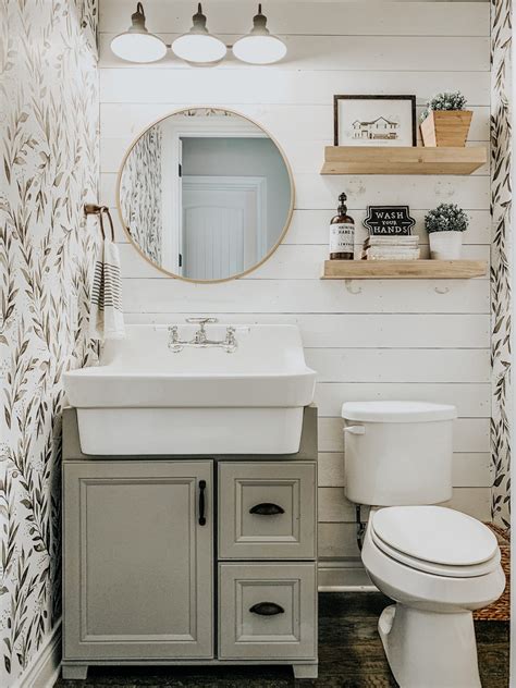 Farmhouse Half Bath Ideas | A Blissful Nest