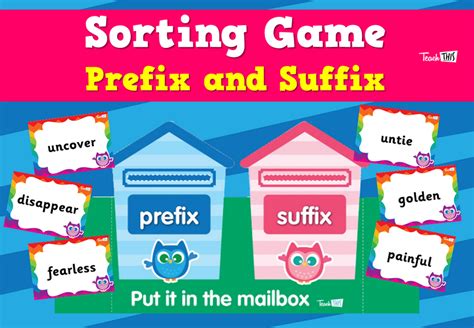 Sorting Game - Prefix and Suffix :: Teacher Resources and Classroom Games :: Teach This