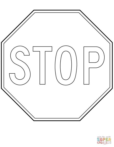 25+ Brilliant Picture of Stop Sign Coloring Page - birijus.com