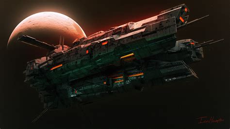 Space Frigate Concept Art