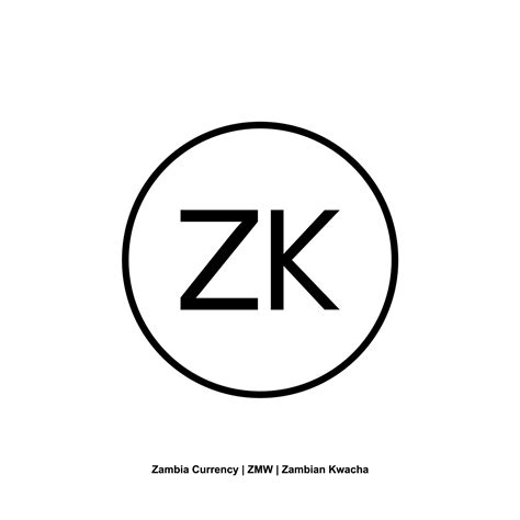 Zambia Currency Symbol, Zambian Kwacha Icon, ZMW Sign. Vector ...