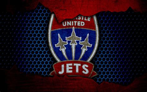 Download Emblem Logo Soccer Newcastle Jets FC Sports 4k Ultra HD Wallpaper