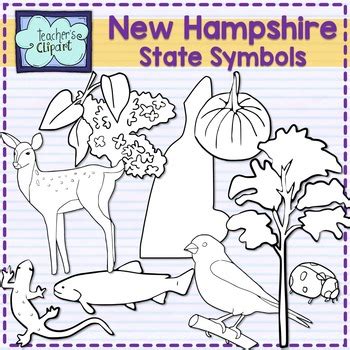 New Hampshire state symbols clipart by Teacher's Clipart | TpT