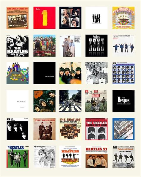 Collection of Beatles Record Albums Beatlemania Poster Art Rock Music Print - Etsy | The beatles ...