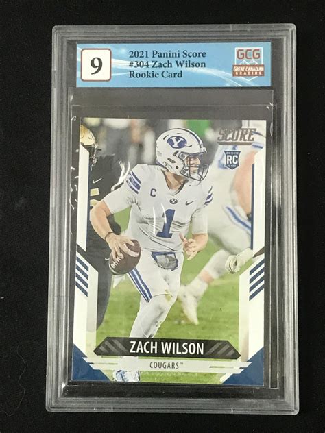 ZACH WILSON ROOKIE CARD SCORE GCG 9