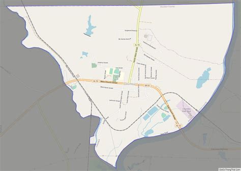 Map of Columbia town, Alabama - Thong Thai Real