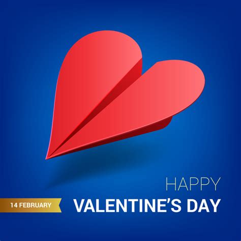 Heart aircraft with valentine day card vectors 05 free download