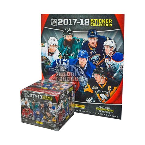 2017-18 Panini NHL Hockey Sticker Collection 50ct Box with Album | Steel City Collectibles