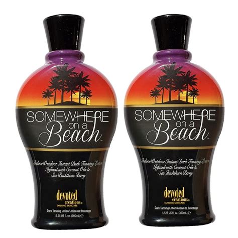 2 PACK Devoted Creations Somewhere on a Beach Instant Dark Tanning Lotion 12.25 oz - Walmart.com ...