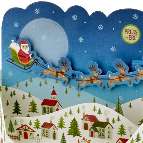 Santa's Sleigh Musical 3D Pop-Up Christmas Card With Motion - Greeting Cards - Hallmark