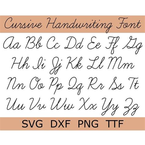 Buy Cursive Font SVG TTF, Cursive Font, Handwriting Font, School Font ...