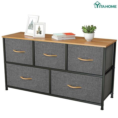 YITAHOME Wide Drawer Dresser Storage Unit Shelf Organizer Bins Chest Drawers - Walmart.com ...