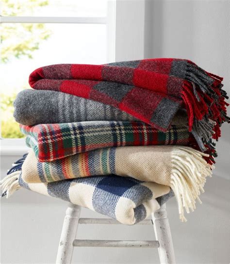 L.L.Bean Washable Wool Throw, Plaid 54" x 60" | Blankets & Throws at L ...