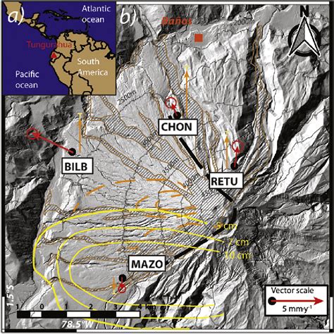 The location and geological setting of Tungurahua volcano. a) the ...