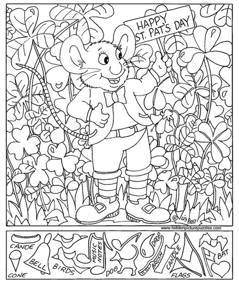 Free Hidden Pictures Coloring Pages