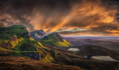 mountain, Clouds, Scotland, Cliff, Sunrise, Grass, Nature, Landscape, UK Wallpapers HD / Desktop ...