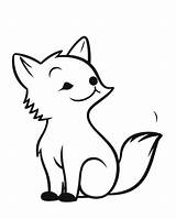 Premium Vector  Fox Coloring page For Kids Black And White sketch template