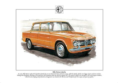 Alfa Romeo Giulia 1960s Classic Italian Saloon Car Print | Etsy