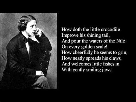 (1) Lewis Carroll ~ The Little Crocodile~ poem with text - YouTube | Jabberwocky poem, Lewis ...