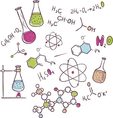 Drawing Of The Organic Chemistry Wallpaper Illustrations, Royalty-Free ...