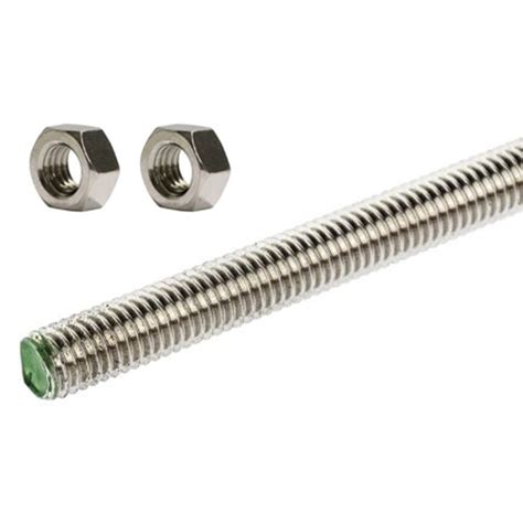 SS THREADED ROD 6MM x 1/2 METER LENGHT WITH 2 PIECES NUT ( STAINLESS ...