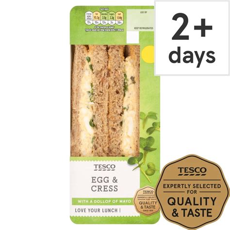 Tesco Egg & Cress Sandwich - Tesco Groceries