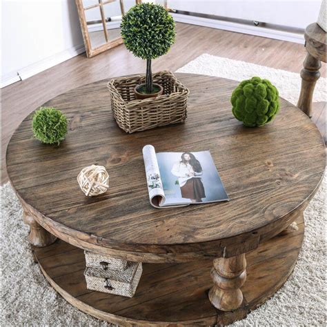 Round Farmhouse Coffee Table Plans - Farmhouse Round Coffee Table | Bodesewasude