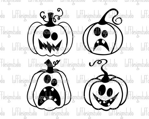 Funny Pumpkin SVG Bundle Halloween SVG Jack O Lantern SVG - Etsy