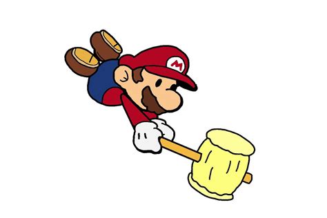 Paper Mario Hammer Attack by lolhair on DeviantArt