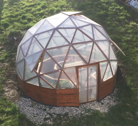 Dome greenhouse with raised beds. Geodesic Dome Greenhouse, Greenhouse Gardening, Landscape ...