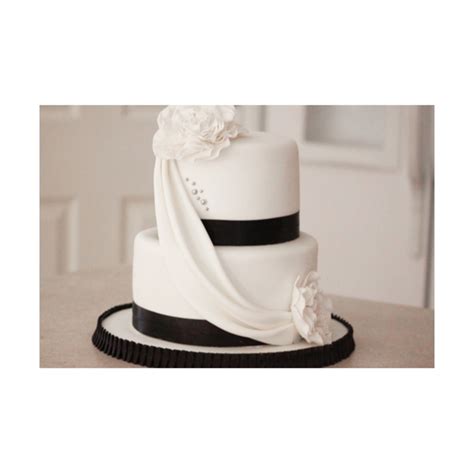 Small Black/white Wedding Cake - CakeCentral.com