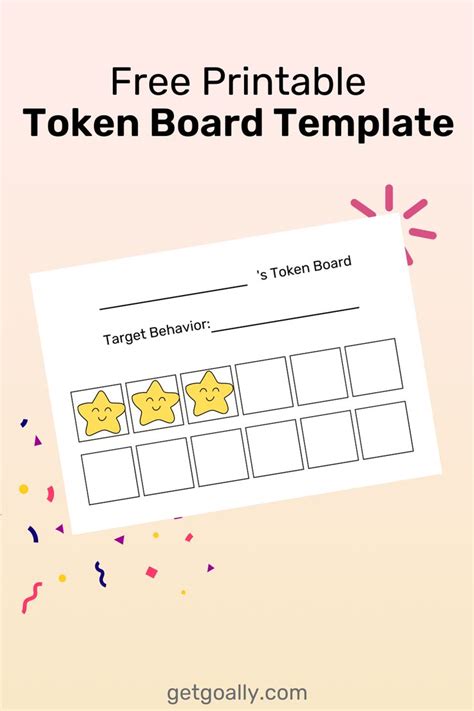 Free Printable Token Board Template | Token board, Free printables, Token system