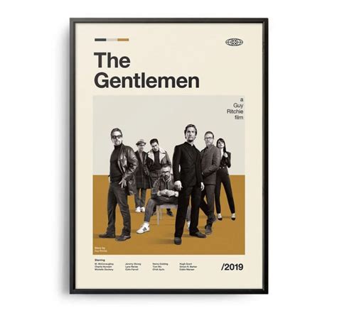 The Gentlemen Movie Print, Retro Movie Poster, Midcentury Modern, Retro ...