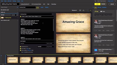 Adding Worship Song Lyrics to Slides in Proclaim Church Presentation Software - YouTube