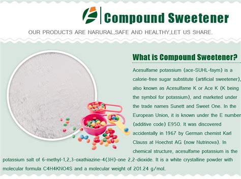 Compound Sweetener ( E950,E951,E952,E954) Natural Acesulfame Aspartame Powder - Buy Aspartame ...