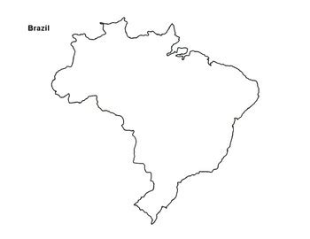 FREE - Brazil Map Outline by The Harstad Collection | TPT