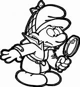 Detective Smurf Coloring Page  Wecoloringpagecom sketch template