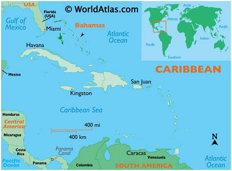 Bahamas Large Color Map