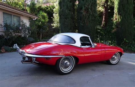 1969 Jaguar XKE Roadster RED w/ ORIGINAL HARDTOP Convertible Series 2 e ...