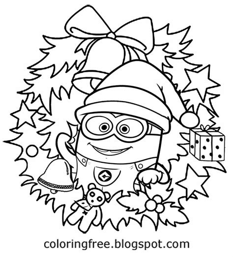 Free Coloring Pages Printable Pictures To Color Kids Drawing ideas: Cool Merry Christmas Minions ...