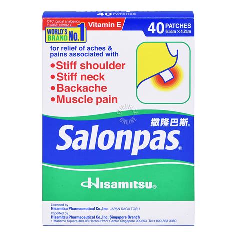 Salonpas Pain Relief Patch (6.5cm x 4.2cm) | NTUC FairPrice