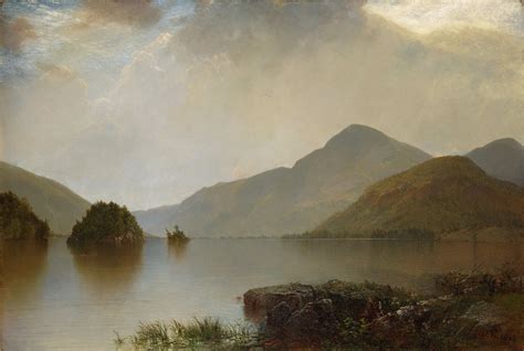 Lake George by John Frederick Kensett, 1869 | Hudson river school paintings, Landscape artist